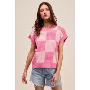 SO ME Check‎ Plaid Casual Sweater Top